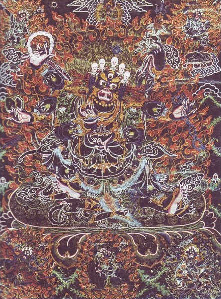 Махакала (одна из форм). Танка. Монголия. Махакала (одна из форм). Танка. Монголия.