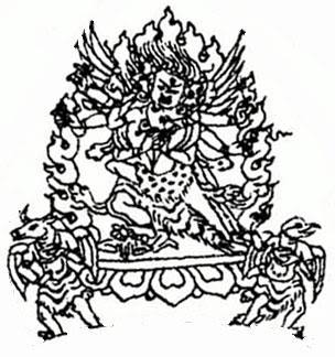 Ваджра Ратиру и Кродха-раджа Ниладанда из мандалы Ваджракилаи Ваджра Ратиру и Кродха-раджа Ниладанда из мандалы Ваджракилаи